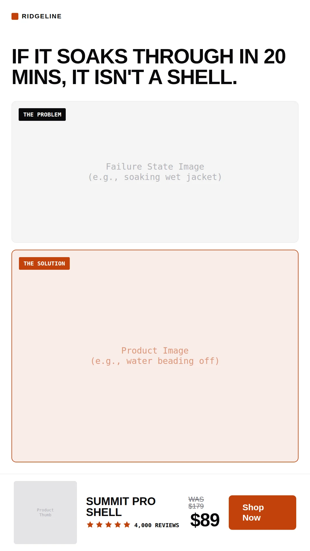 Problem and solution template, 9:16 placement